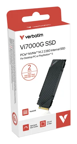 صورة محرك أقراص Verbatim Vi7000G PCIe NVMe M.2 2TB SSD داخلي (للألعاب)