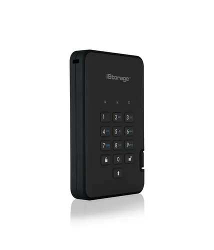 صورة iStorage diskAshur² SSD 256GB Black | Secure Portable Solid State Drive |AES-XTS 256-bit Hardware Encryption | PIN protected | OS & Platform Independent | TAA Compliant |Brute force hack defence | Dust/Water Resistant