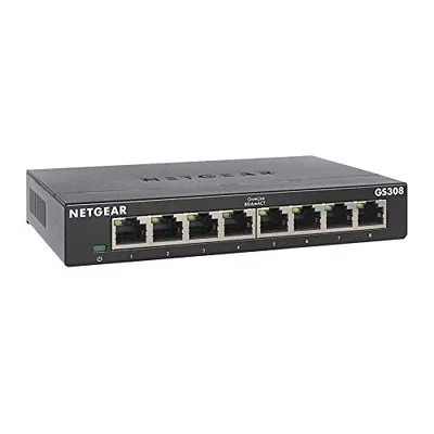 NETGEAR GS308 مفتاح إيثرنت جيجابت 8 منافذ