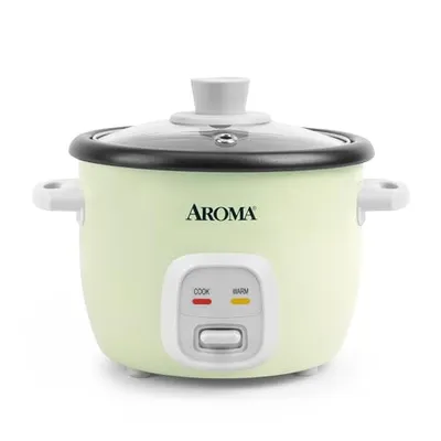 قدر طهي الأرز الصغير Aroma سعة 4 أكواب، أخضر فاتح