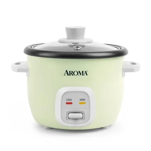 صورة قدر طهي الأرز الصغير Aroma سعة 4 أكواب، أخضر فاتح