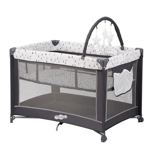 مقارنة شيكو لولاغو مع Pamo Babe Portable Pack Play Bassinet - Grey