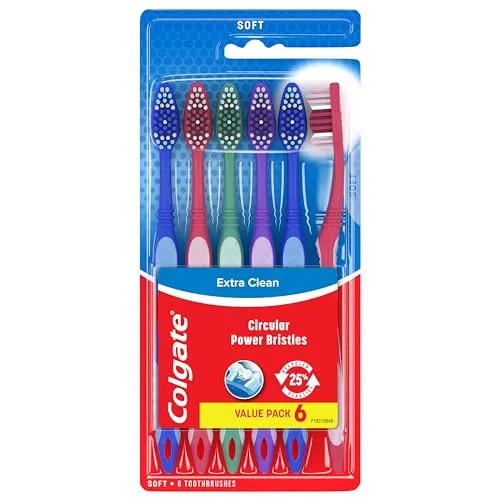 صورة Colgate Extra Clean Soft Toothbrush 6 Count
