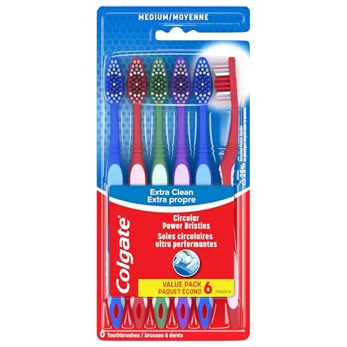 صورة Colgate Extra Clean Medium Toothbrush 6 Pack