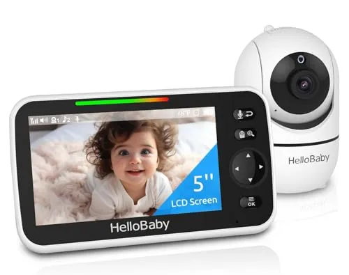 HelloBaby HB6550 5" جهاز مراقبة أطفال بالفيديو