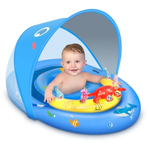LAYCOL Canopy Baby Pool Float 6-36M