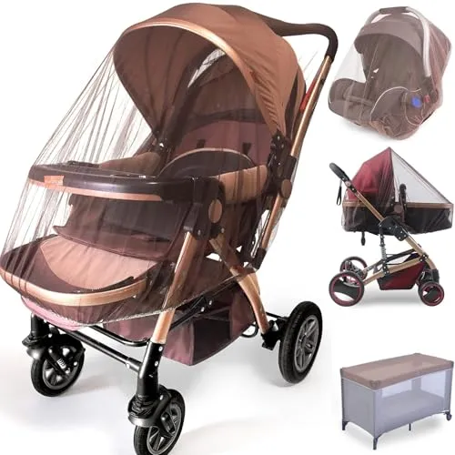 مقارنة ناموسية أطفال عالمية South to East بيضاء مع Sysmie Baby Mosquito Net 2-Pack Coffee