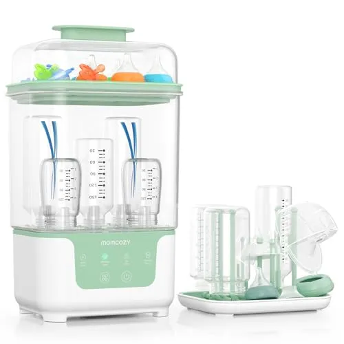 Momcozy 4-in-1 Compact 6-Bottle Sterilizer Dryer White
