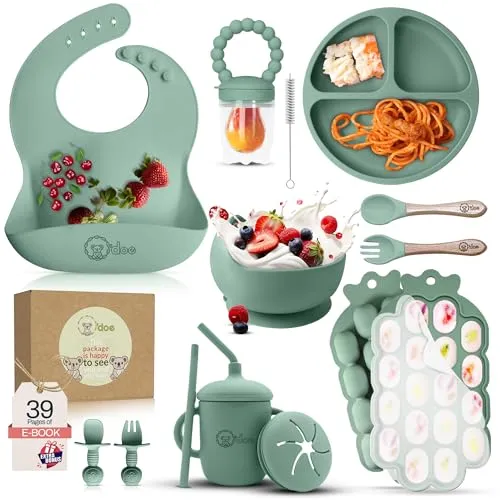 صورة O'doe 15-Piece Silicone Baby Weaning Set