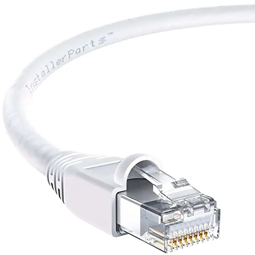 صورة كابل إيثرنت InstallerParts CAT6A UTP أبيض 15 قدم 15 FT