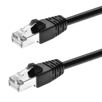 كابل Monoprice Cat6A SFTP أسود بطول 7 قدم 7 ft