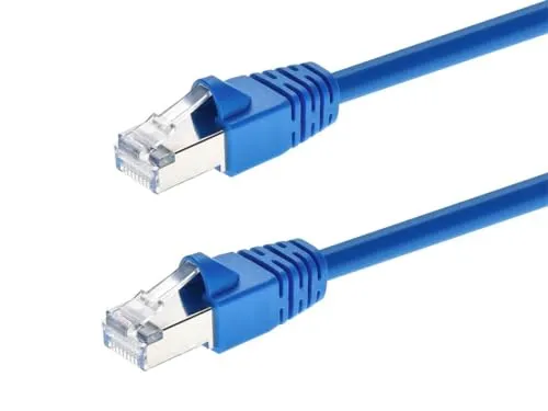 صورة كابل توصيل Monoprice Cat6A S/FTP بطول 5 قدم أزرق 5 ft