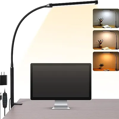 مصباح مكتب LED مرن أسود Voncerus