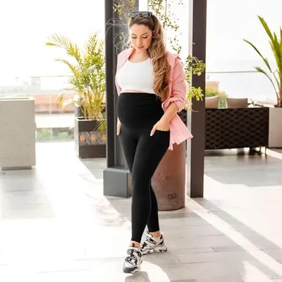 Thumbnail 4 of بنطال ليقنز الحمل من ليافيغر بجيوب – أسود، مقاس كبير