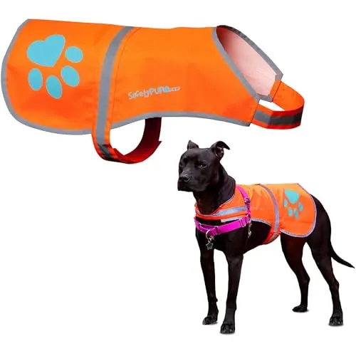 صورة سترة كلاب SafetyPUP XD مقاس كبير برتقالي