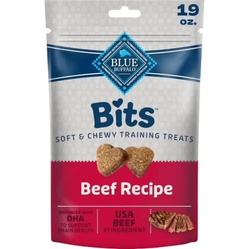 صورة مكافآت تدريب الكلاب Blue Buffalo Bits باللحم البقري 19 oz