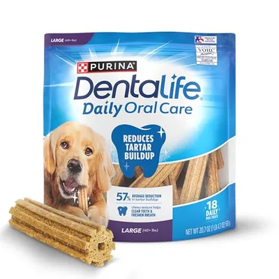مكافآت DentaLife لأسنان الكلاب الكبيرة، 18 قطعة