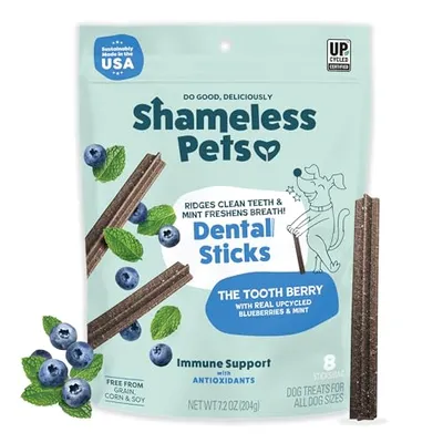 عضاضات أسنان Shameless Pets توث بيري للكلاب 8 قطع