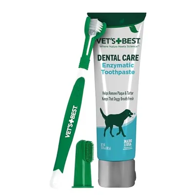 طقم معجون وفرشاة أسنان Vet's Best للكلاب