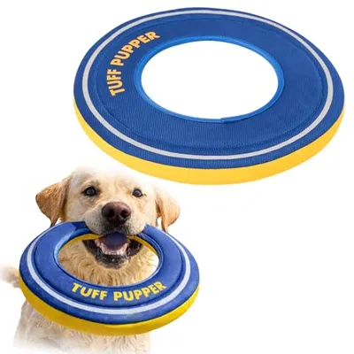 طبق فريسبي Tuff Pupper إسفنجي عائم للكلاب