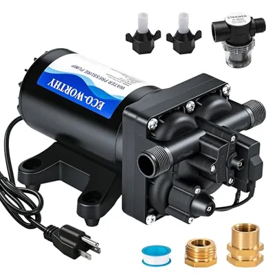 مضخة مياه غشائية ECO-WORTHY 5.5GPM 70PSI 110V