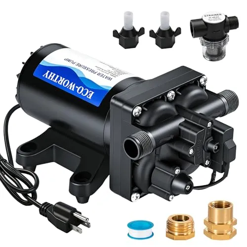 صورة مضخة مياه غشائية ECO-WORTHY 5.5GPM 70PSI 110V