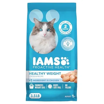 IAMS طعام قطط جاف للتحكم في الوزن للقطط البالغة 3.5 رطل