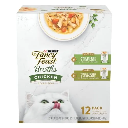 صورة مرق دجاج Fancy Feast للقطط 1.4 أونصة عبوة 12