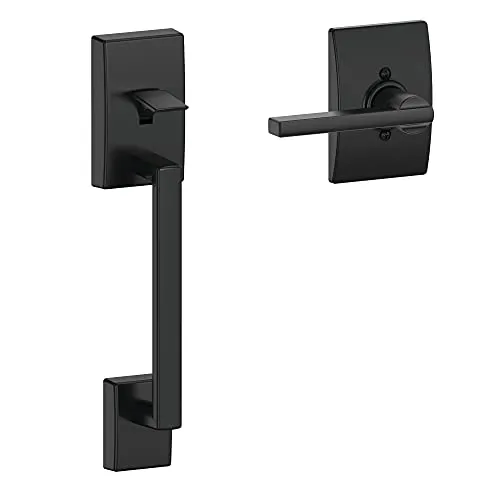 صورة مقـبض باب دخول Schlage Century Latitude أسود مطفي