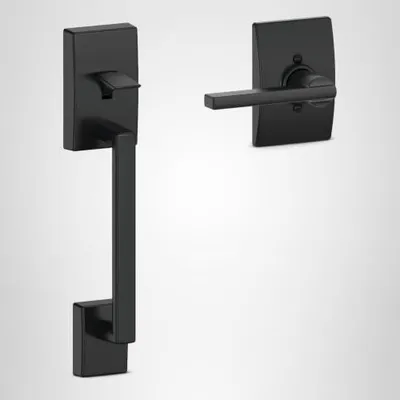 Thumbnail 4 of مقـبض باب دخول Schlage Century Latitude أسود مطفي