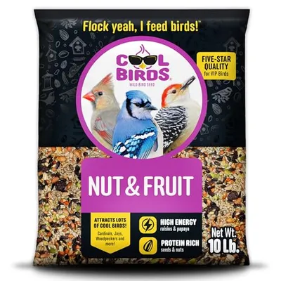 COOL BIRDS بذور الطيور البرية من المكسرات والفواكه 10 رطل