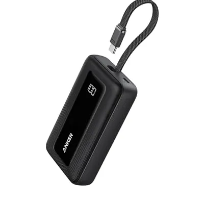 شاحن أنكر متنقل 10000mAh 30W أسود