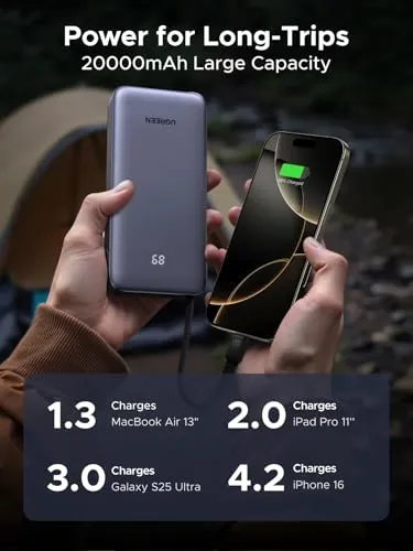 Thumbnail 3 of UGREEN نيكسود باور بانك 20000mAh أسود