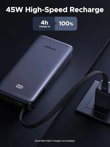 Thumbnail 8 of UGREEN نيكسود باور بانك 20000mAh أسود