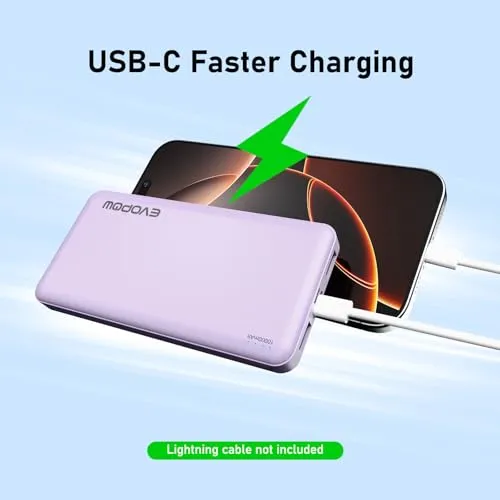 Thumbnail 3 of باور بانك Evopow 10000mAh أزرق وبنفسجي