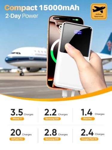 Thumbnail 3 of باور بانك CFIAI متنقل 15000mAh