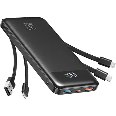 Charmast C2065 شاحن متنقل 20000mAh أسود